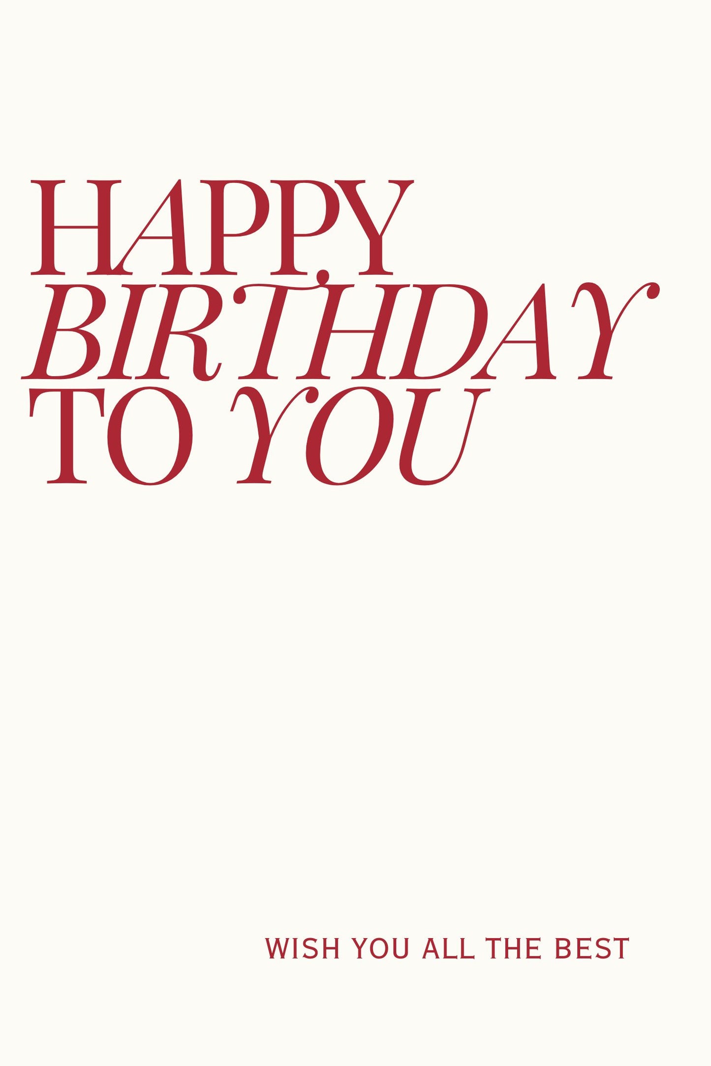 Minimalist Happy Birthday Card No 2 생일 카드