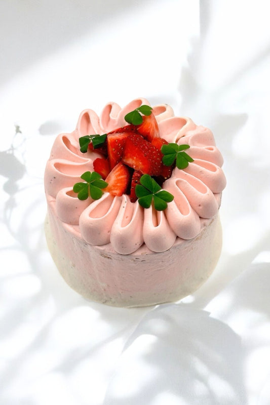 Strawberry teacake 딸기 그린티 케이크 4 inch