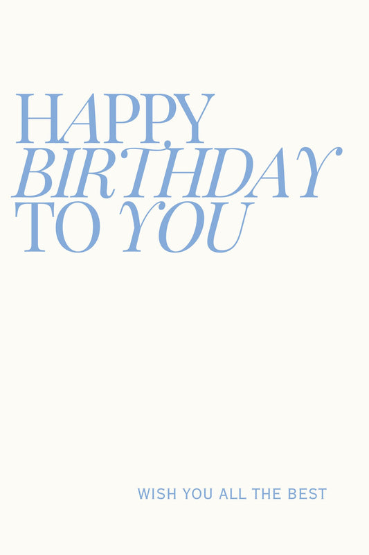 Minimalist Happy Birthday Card No 1 생일 카드