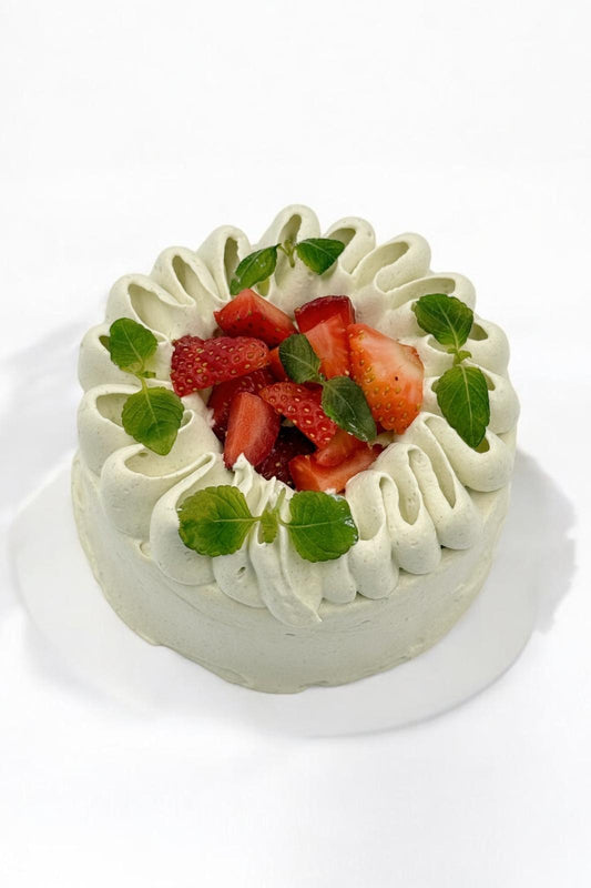 Matcha Strawberry teacake 말차 딸기티케이크  4 inch