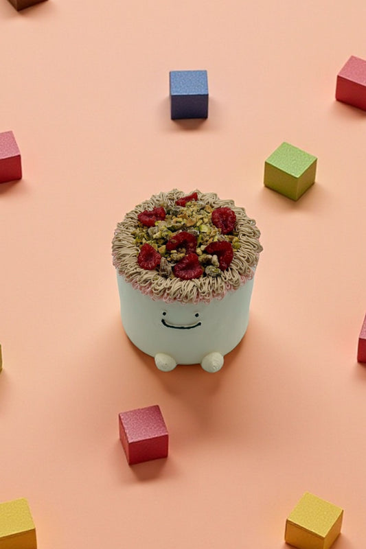 Pistachio Raspberry Baby Face 4 inch 피스타치오 라즈베리