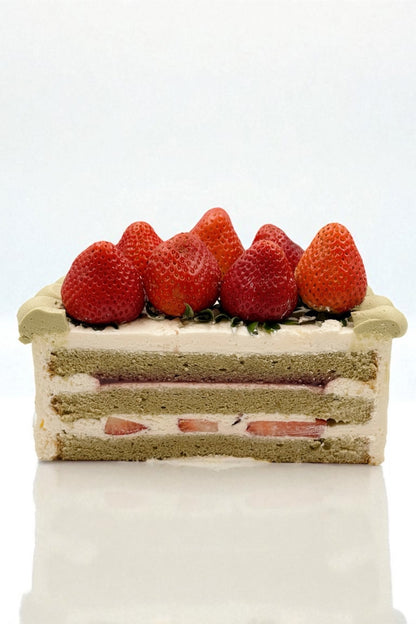 Matcha Strawberry Baby Face 말차 딸기아기 얼굴