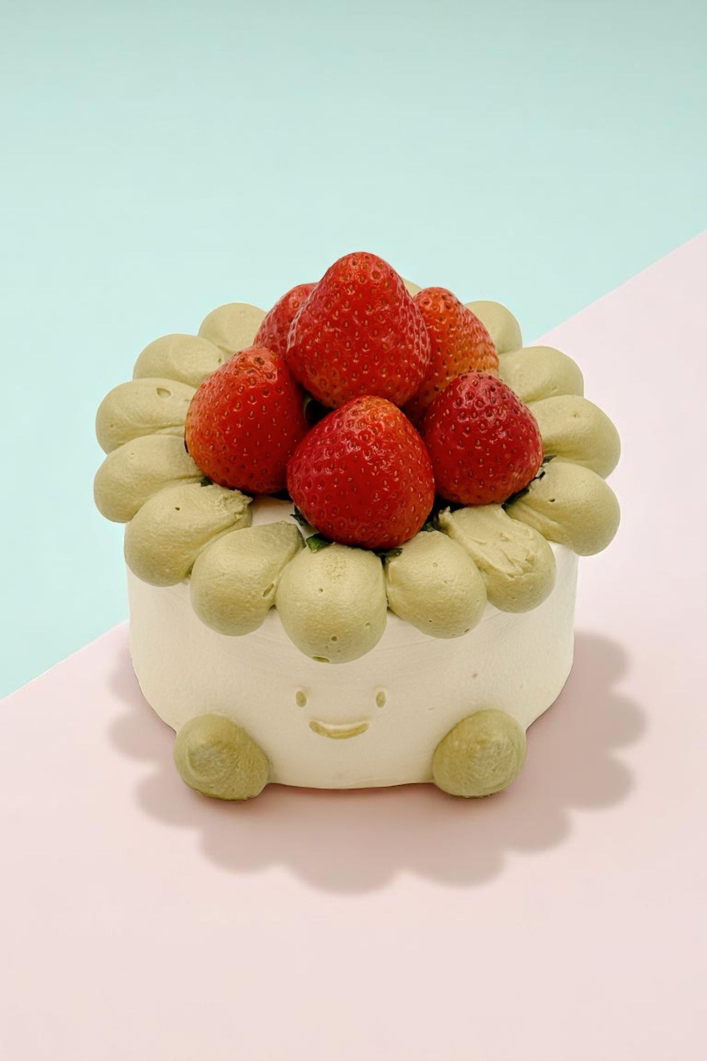 Matcha Strawberry Baby Face 4 inch 말차 딸기아기 얼굴